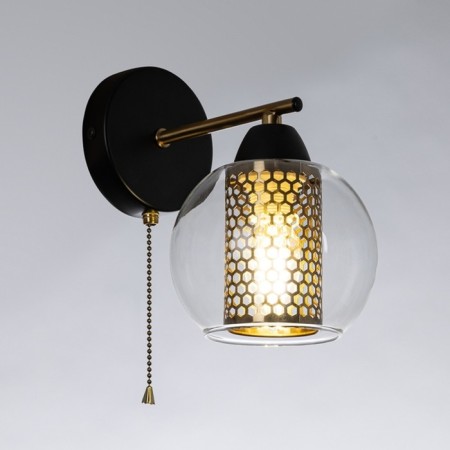 Bra Arte Lamp Manchester A7045AP-1BK, E14, 40 W, 14x20x20 cm, black, copper-1