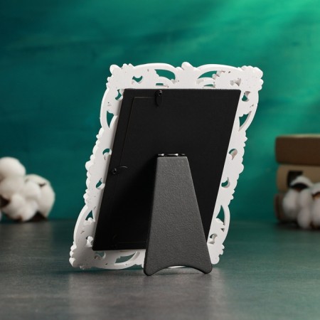Photo frame "Vintage" 10x15cm /21x16cm, white with silver-2
