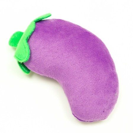 Toy for dogs "eggplant" with a squeak, 11 cm, purple-2