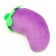 Toy for dogs "eggplant" with a squeak, 11 cm, purple
