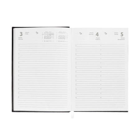 Dated diary 2024, A5, 176 sheets, attomex.Rigent, cover of boumvinyl, liesse, block 70 g/m2, black-11