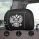 Covers on the head restraint "Coat of arms", black, set 2 pcs