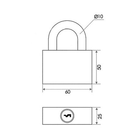 The castle of the hinged Stayer Standard, 63 mm, the metal case, the hardened stuff-2