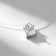 Circle "on the fishing line" zirconium, square, white color in silver, 30 cm