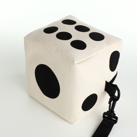 Bag Tap Cube, 16*15.5*15.5, lightning departure, string, white/black peas-3