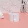 Organizer for storing cotton sticks and disks, 2 sections, 9.5 × 6 × 6 cm, white color