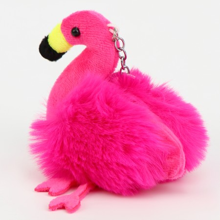 Soft toy "flamingo" on a key fob, 10 cm, fuchsia color-2