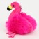 Soft toy "flamingo" on a key fob, 10 cm, fuchsia color