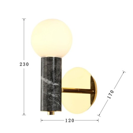 Wall lamp Fest 120 mm, 170 mm, 170 mm, G9LED 5W-2