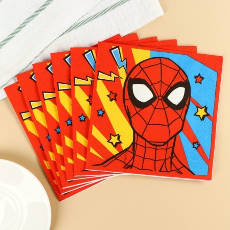 Paper Napkins "Superman", 33x33 cm, 20 pieces, 3 strata, spider-man-1