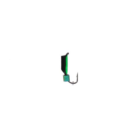 Mormyshka column black, green abdomen + chameleon cube, weight 0.4 g-1