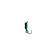 Mormyshka column black, green abdomen + chameleon cube, weight 0.4 g