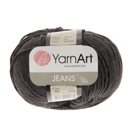 Jeans yarn 55% cotton, 45% acrylic 160m/50g (28 Anthracite)-1