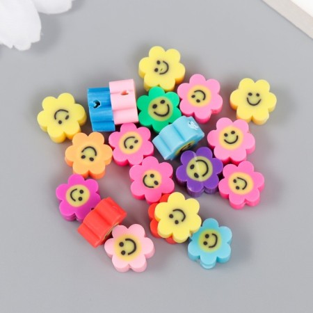 Beads for the creativity of PVC "Flower Smail" Color set 20 pcs 1x1x1 cm