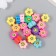 Beads for the creativity of PVC "Flower Smail" Color set 20 pcs 1x1x1 cm