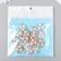 Decor for creativity plastic "3 pearls with leaves, rhinestones" set of 15 pcs mix 2.3x2.3 cm