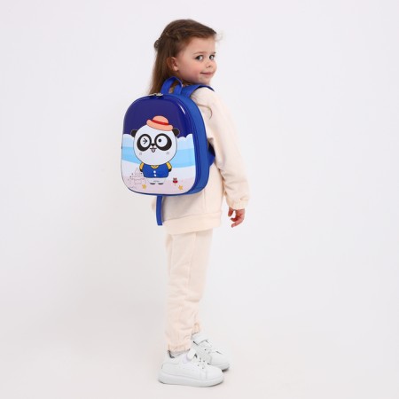 Baby backpack on lightning, blue color