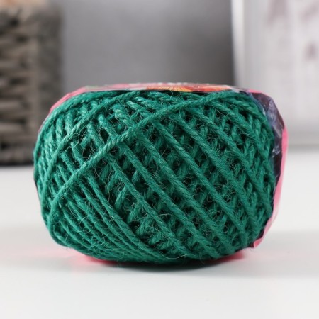 Yarn 100% juts "Softino Jute Colored" 50m ± 2m dark green 50 g-1