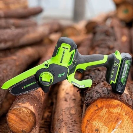 DRAILLY DREE BATCOMAL GREENWORKS G24MCS10, without battery/ZU, 24 V, 1/4 ", 1.1 mm, brush-4