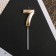 Candle for the cake, number "7", champagne.