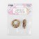 Decorative fastener, 7.5 × 4.5 cm, gold color