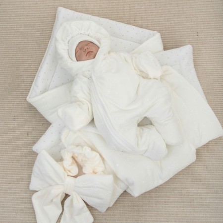 Set for discharge Winter Kinderlitto "Bear on the Moon", 6 items, height 56-62 cm, color milk-1