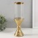 Ceramics candlestick, glass for 1 candle "Zebra. Zebra" d = 7.5 cm gold 9.5x9.5x29 cm