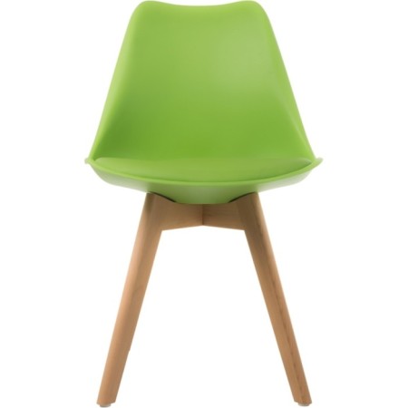 Plastic stool Bonuss array/eco -leather/plastic, natural/green 49x57x82 cm-3
