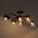 Dominica chandelier 6he27 40W black and gold 55x42x27 cm