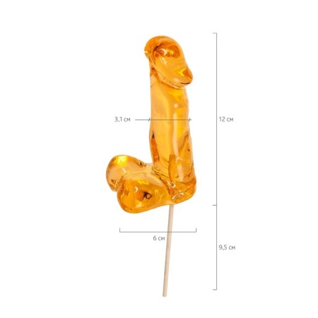 Lollipop Sosuchki "Penis Amaretto", Orange color, 173 g-5