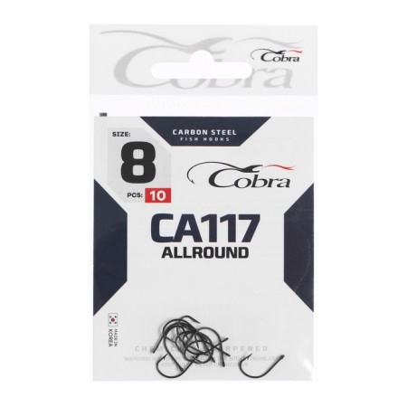 Cobra Allround hooks, series CA117, No. 8, 10 pcs.