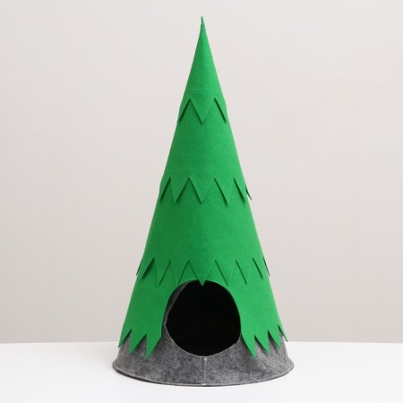 Animal house from felt "Christmas tree"-1