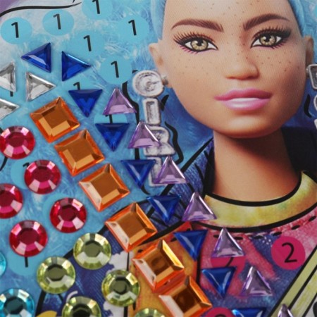 Set for children's creativity "Barbie" Application with large rhinestones, 17 × 23 cm-3