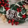 New Year's Wreath D-40 cm "Forest Festival" leaflets of berry cones