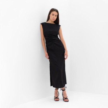 Women's dress with draping Mist Summer Time, Black, R.46-4