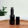 A glass bottle for storage, with a sprayer "Black", 30 ml, black color