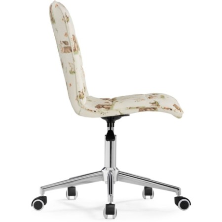 Computer chair of quadro s40-15 metal/fabric, chrome/white 42x57x86 cm-3