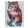 Diamond mosaic with a full filling on canvas with a subframe of “owl”, 30 x 40 cm