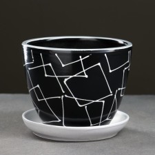 Pot Flower Illusion Black 1 L
