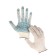 Workers, m/b gloves, knitting 10 class, 3 threads, with PVC dots, size 9, white, set 10 pairs, Greengo