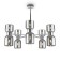 Suspended lamp 60W, 10khe27, 51x70 cm, chrome