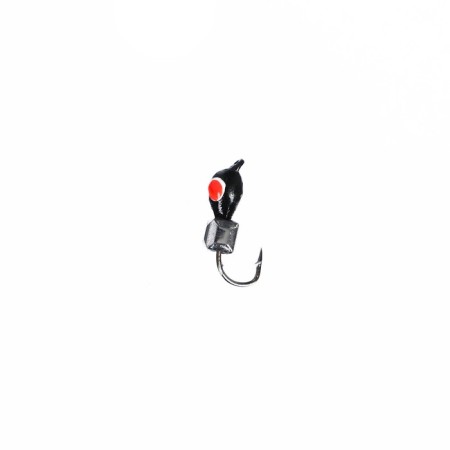 Mormyshka drop, red eye + cube silver, weight 0.4 g-1