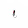 Mormyshka drop, red eye + cube silver, weight 0.4 g