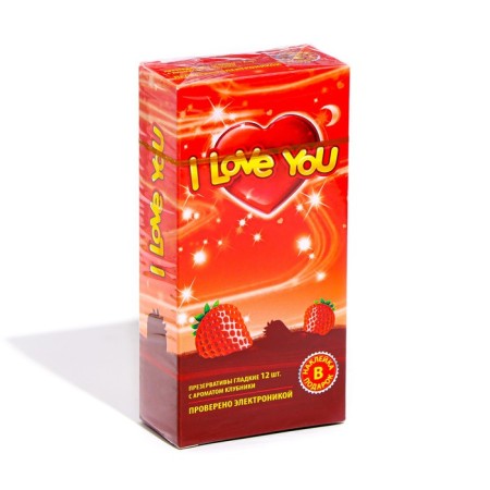 Condoms I Love You with the aroma of fruit mix, 12 pcs.-8