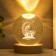 Souvenir Glass backlight "Unicorn for month" D = 8 cm stand wood, usb 8x8x9.5 cm