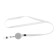 Baiga tape width-9mm, length-85cm with a 40 cm holder and a button loop, gray