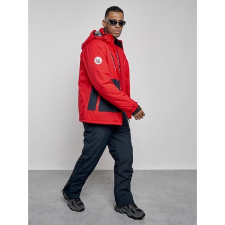Ski costume men's winter, size 48, red color-19