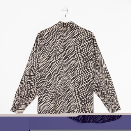 Female blouse, ecrew color, zebra print, size 46-5