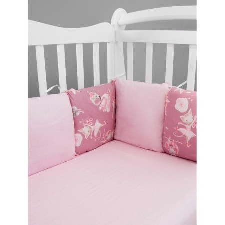 Set in the crib "Delicate dance", 15 objects, pink color-5