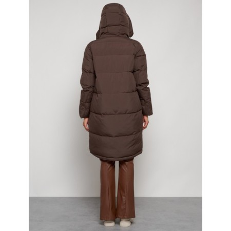 Coat insulated winter female, size 52, brown color-22